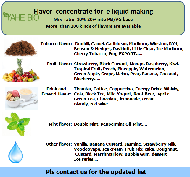 hookah flavor concentrate liquid raw material